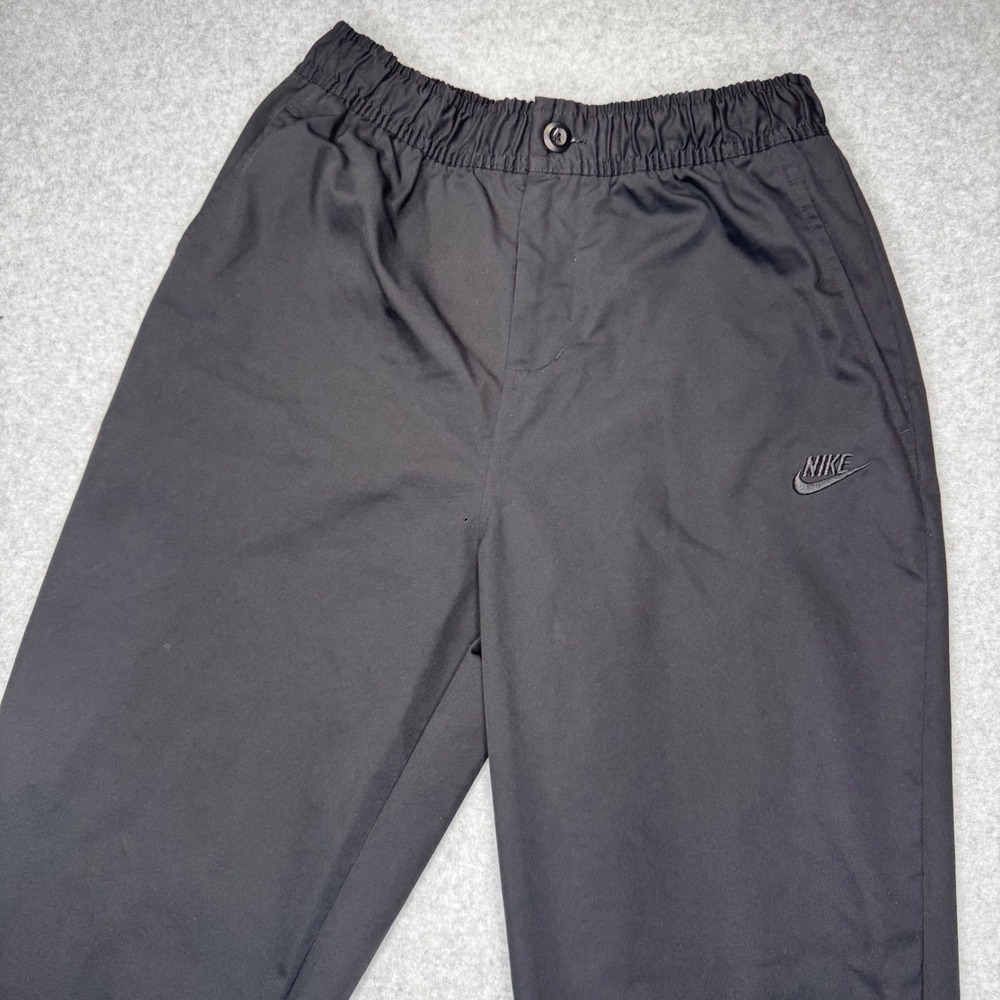 Nike Sportswear Pants Mens Small Black HJ1997-010 Tapered Elastic Waist Stretch